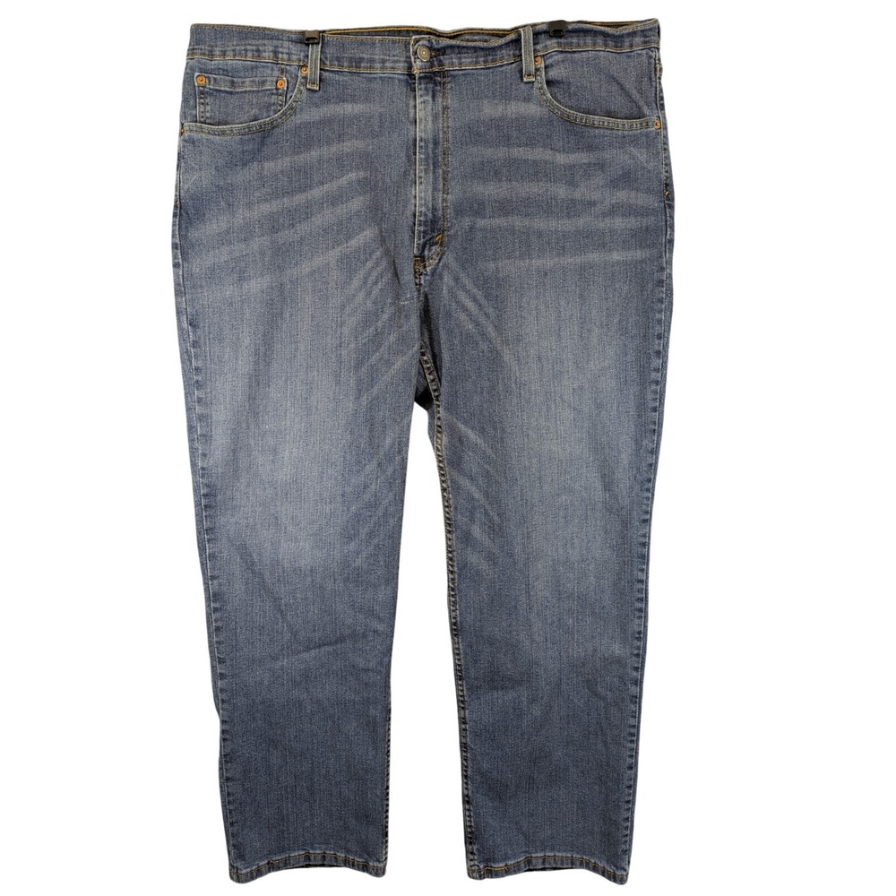 Levis 559 Men's Jeans Size 42x28 (Tag 44x30) Blue Distressed Worn Denim - Picture 1 of 12